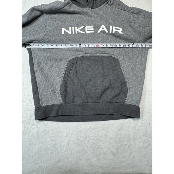 Nike Air Chest Hit Fleece Pocketed Hoodie Silver/Gray Pullover Mens XL - Picture 7 of 8